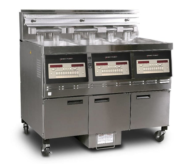 Henny Penny GVE073FFF | Three Well Low Oil Volume Open Fryer | Electric