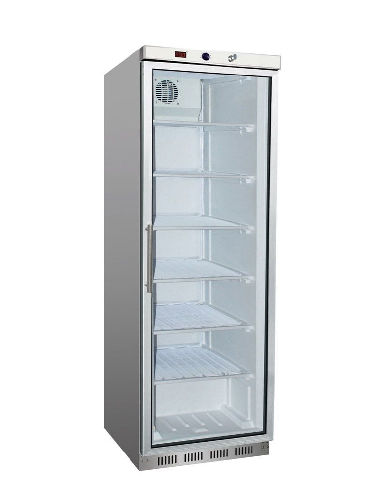 F.E.D HF400G S/S I Upright Fridge Freezer I Commercial Upright Freezer I Upright Fridge I Display Freezer I with Glass Door
