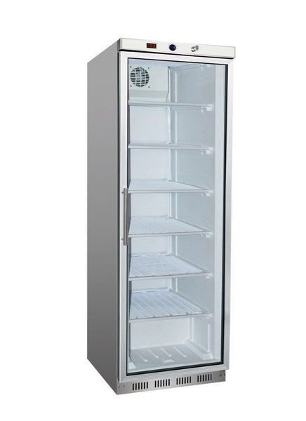 F.E.D HF400G S/S I Upright Fridge Freezer I Commercial Upright Freezer I Upright Fridge I Display Freezer I with Glass Door
