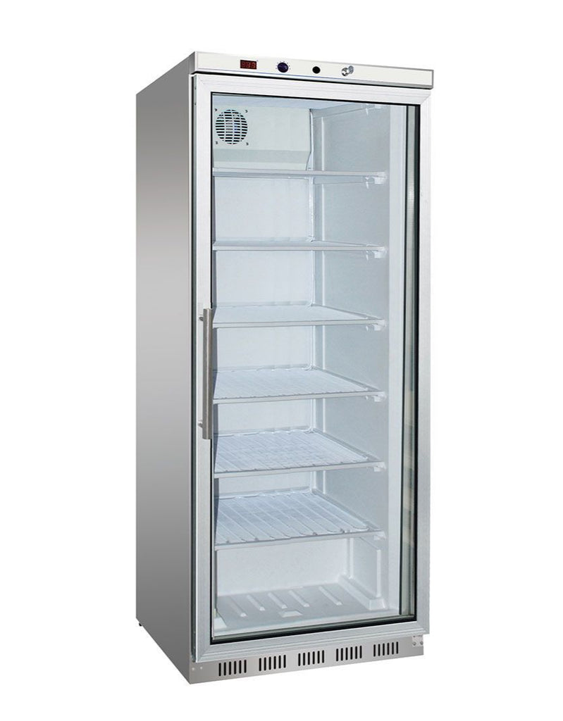 F.E.D HF600G S/S I Upright Fridge Freezer I Commercial Upright Freezer I Upright Fridge I Display Freezer I with Glass Door I 620L
