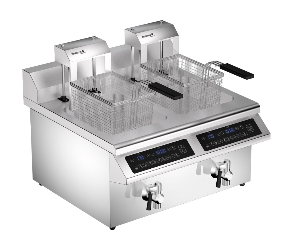 FED IF7000D-AL | Benchstar Double Tanks | Auto Lifting Induction Fryer