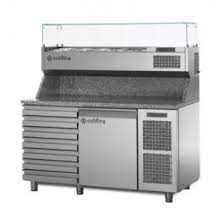 Coldline TZ09/1MC VP 1 Door with Drawer Pizza Preparation Counters - With Display Case
