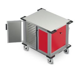Hupfer ISOBOX-HOT-COLD-KIT Mobile Heated & Refrigerated Double Stacked Trolley With 2 doors next to each other I 30 GN 1×1mm