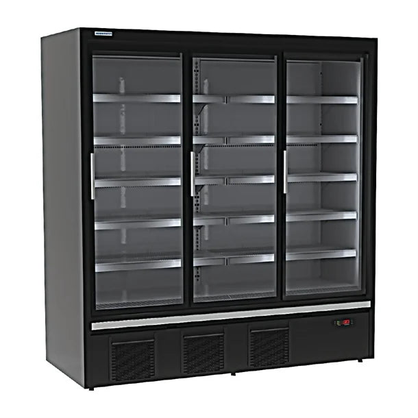 Hussmann H2TLDS-19 Self-Contained Multideck Glass 3-Door Freezer