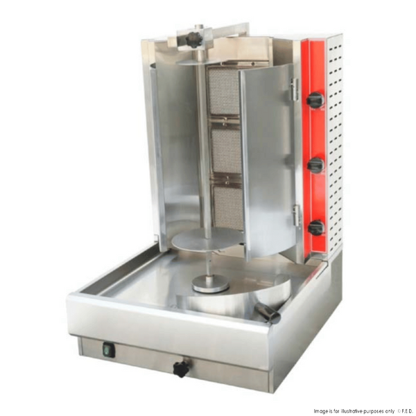 F.E.D KB-3LPG I Gasmax I Kebab Meat Cooker I 3 Burner I Gas Kebab Machine