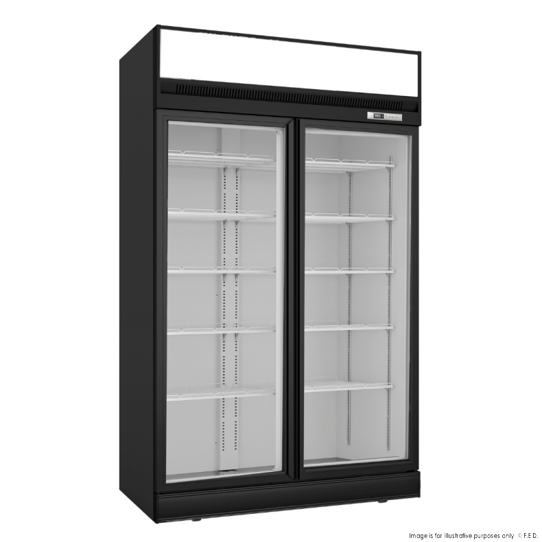 F.E.D LG-1006DF I Thermaster I Commercial Glass Doors I Double Door Freezer I Upright Display Freezer