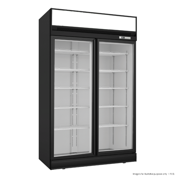 F.E.D LG-1006DF I Thermaster I Commercial Glass Doors I Double Door Freezer I Upright Display Freezer