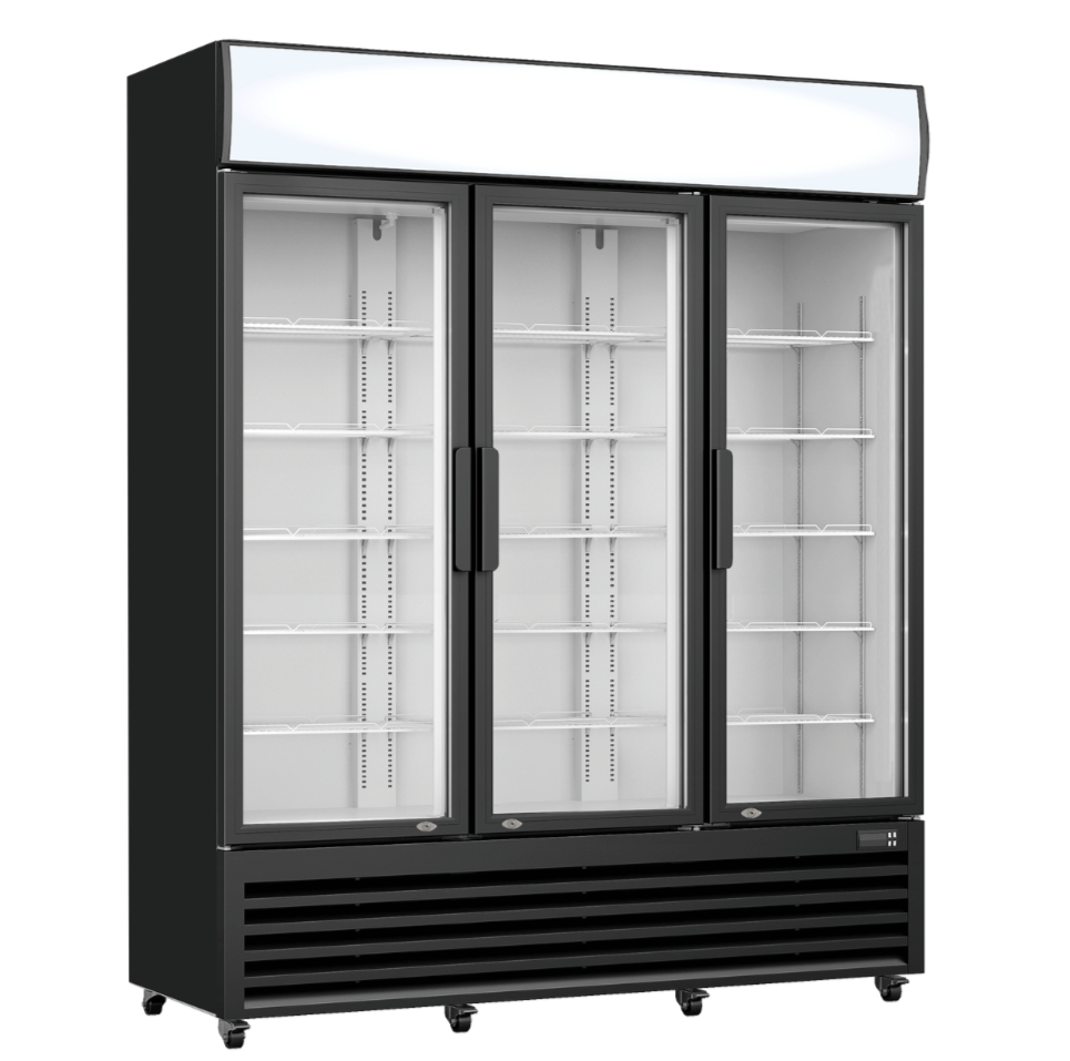 F.E.D LG-1203BP | Thermaster | Commercial Glass Doors | 3 Door Fridge | Upright Beverage Fridge