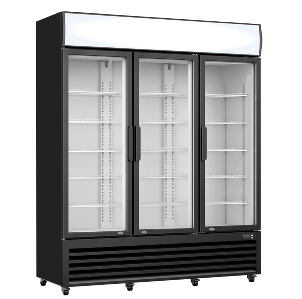 F.E.D LG-1203BP | Thermaster | Commercial Glass Doors | 3 Door Fridge | Upright Beverage Fridge
