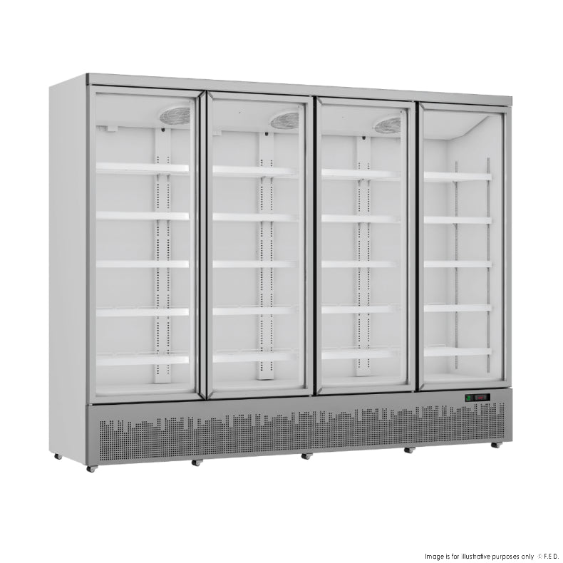 F.E.D LG-2200GBM I Thermaster I 4 Door Commercial Refrigerator I Supermarket Display Fridge