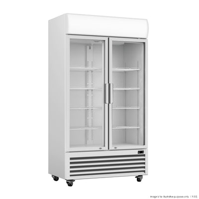 F.E.D LG-580P I Thermaster I Double Door I Commercial Glass Doors I Upright Beverage Fridge
