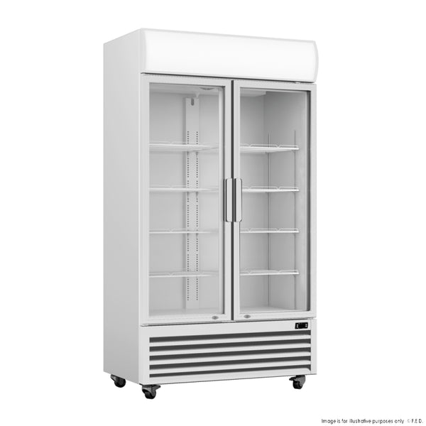 F.E.D LG-580P I Thermaster I Double Door I Commercial Glass Doors I Upright Beverage Fridge