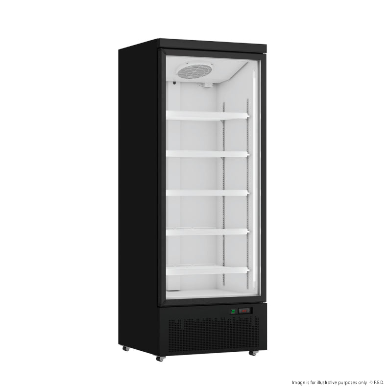 F.E.D LG-600BGBM I Thermaster I Supermarket Display Fridge I Black Fridge
