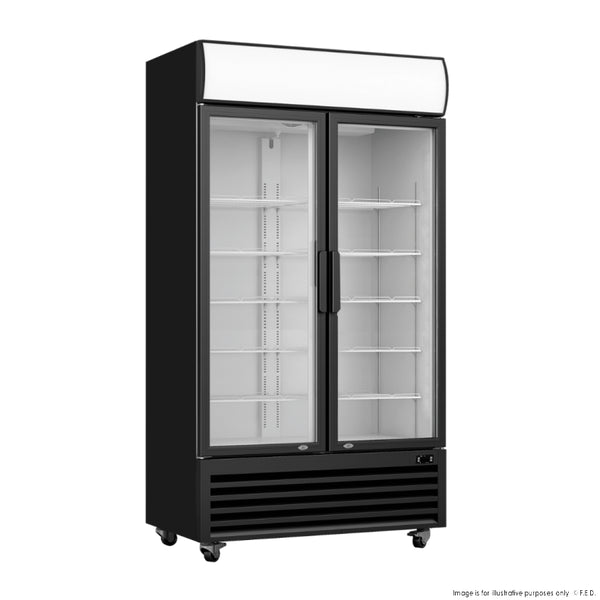 F.E.D LG-730BP I Thermaster I Double Door I Commercial Glass Doors I Upright Beverage Fridge