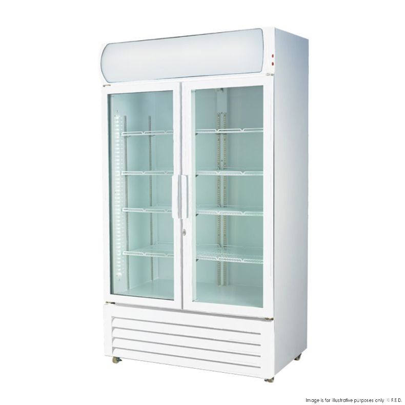 F.E.D LG-730P I Thermaster I Double Door I Commercial Glass Doors I Upright Beverage Fridge