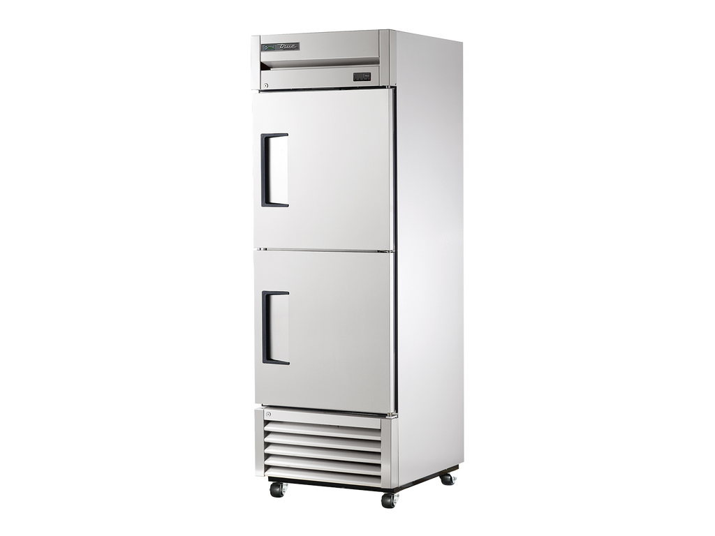 True Refrigeration T-23-2-HC Upright Foodservice Refrigerator | 2 Half Solid Swing Doors | 438 Litres