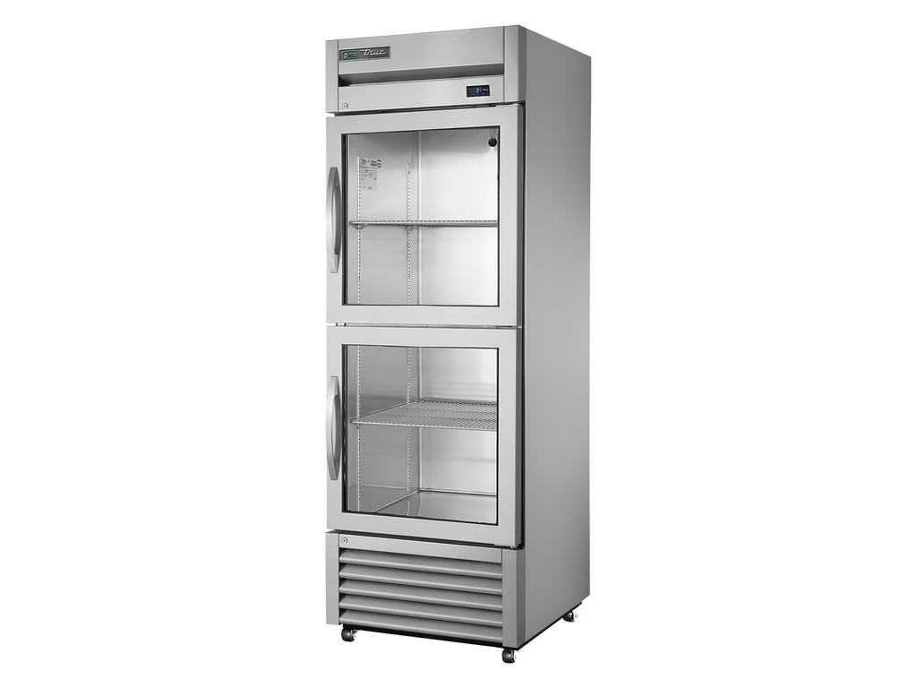 True Refrigeration T-23G-2-HC-FGD01 Upright Foodservice Refrigerator | 2 Half Glass Swing Doors | 438 Litres