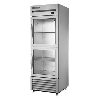 True Refrigeration T-23G-2-HC-FGD01 Upright Foodservice Refrigerator | 2 Half Glass Swing Doors | 438 Litres
