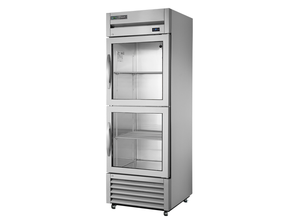 True Refrigeration T-23G-2-HC-FGD01 Upright Foodservice Refrigerator | 2 Half Glass Swing Doors | 438 Litres