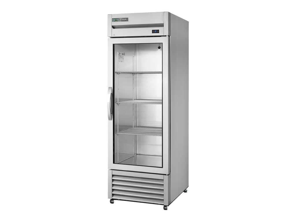 True Refrigeration T-23G-HC-FGD01 RH Upright Foodservice Refrigerator | 1 Full Glass Swing Door | 438 Litres | Right Door Opening