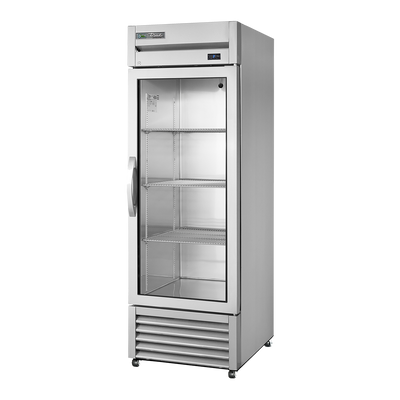 True Refrigeration T-23G-HC-FGD01 RH Upright Foodservice Refrigerator | 1 Full Glass Swing Door | 438 Litres | Right Door Opening