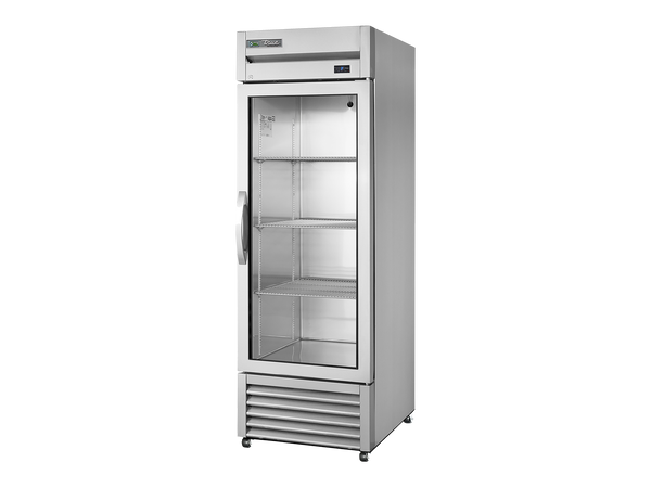 True Refrigeration T-23G-HC-FGD01 RH Upright Foodservice Refrigerator | 1 Full Glass Swing Door | 438 Litres | Right Door Opening