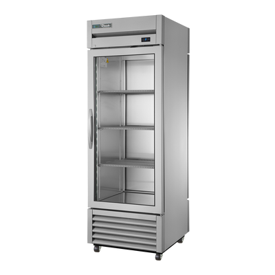 True Refrigeration T-23G-PT-HC-FGD01 Upright "Pass-Thru" Display Refrigerator | Glass Door Front | 1 Solid Door Rear | 438 Litres