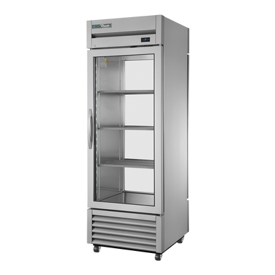 True Refrigeration T-23G-PT-HC-FGD01 1G-1G Upright "Pass-Thru" Display Refrigerator | Glass Door Front | 1 Glass Door Rear | 438 Litres