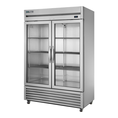 True Refrigeration T-49G-HC-FGD01 Upright Foodservice Refrigerator | 2 Full Glass Swing Doors | 914 Litres