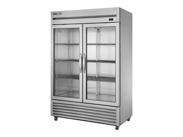 True Refrigeration T-49G-HC-FGD01 Upright Foodservice Refrigerator | 2 Full Glass Swing Doors | 914 Litres