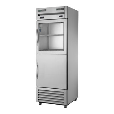 True Refrigeration T-23DT-1-G-1-HC~FGD01 Upright Foodservice "Dual Temperature" Cabinet | Split Half Glass + Half Solid Swing Doors | 356 Litres
