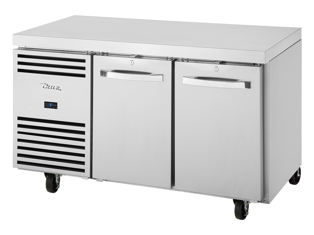 True Refrigeration TCR1/2-CL-SS-DL-DR 1/1 GN Counter Refrigerator | 2 Section | 166 Litres
