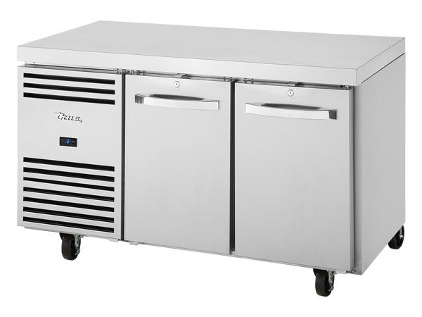 True Refrigeration TCR1/2-CL-SS-DL-DR 1/1 GN Counter Refrigerator | 2 Section | 166 Litres