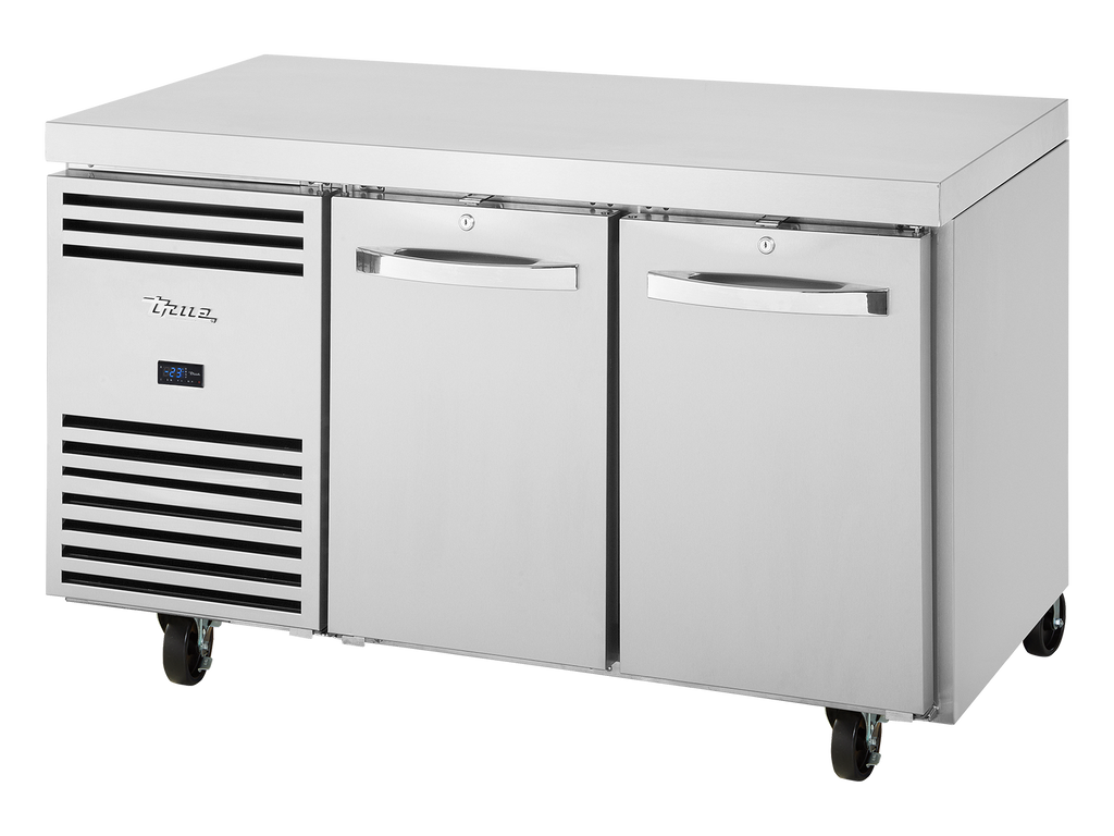 True Refrigeration TCF1/2-CL-SS-DL-DR 1/1 GN Counter Freezer | 2 Section | 166 Litres