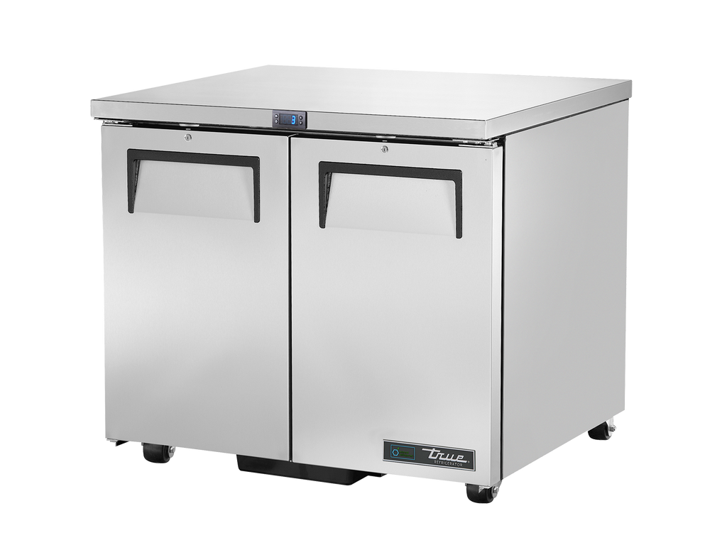 True Refrigeration TUC-36-HC Undercounter Foodservice Refrigerator | 2 Solid Swing Doors | 200 Litres