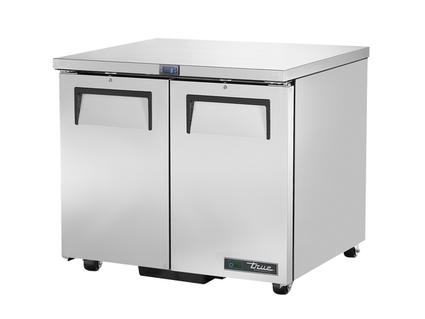 True Refrigeration TUC-36-HC Undercounter Foodservice Refrigerator | 2 Solid Swing Doors | 200 Litres