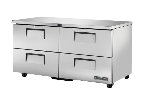 True Refrigeration TUC-60D-4-HC Undercounter Foodservice Refrigerator | 4 Drawers | 78 Litres