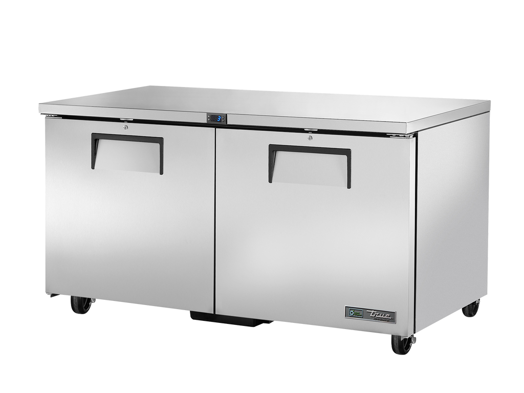 True Refrigeration TUC-60-HC Undercounter Foodservice Refrigerator | 2 Solid Swing Doors | 375 Litres