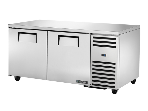 True Refrigeration TUC-67-HC Deep Undercounter Refrigerator | 2 Solid Swing Doors | 484 Litres