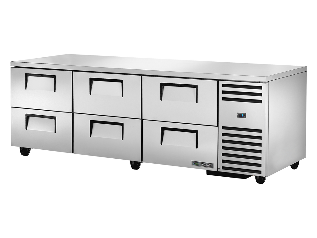True Refrigeration TUC-93D-6-HC Deep Undercounter Refrigerator | 6 Drawers | 307 Litres