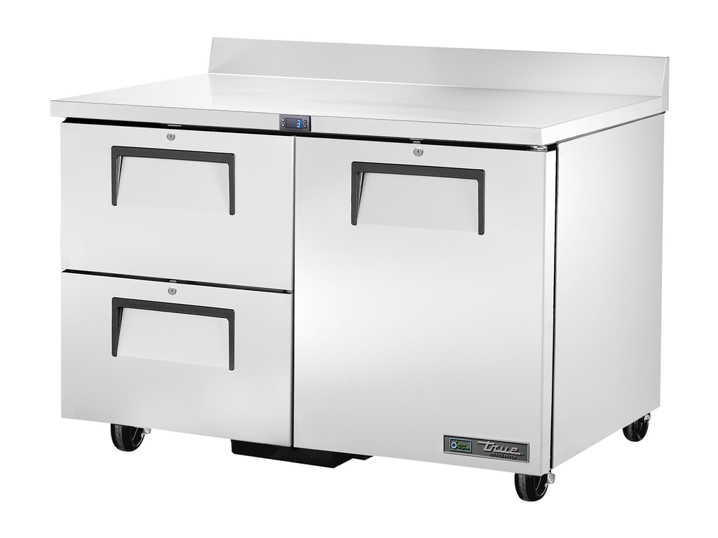 True Refrigeration TWT-48D-2-HC Worktop Counter Refrigerator | 2 Drawers + 1 Solid Swing Door | 158 Litres