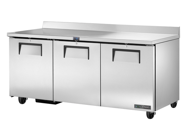 True Refrigeration TWT-72-HC Worktop Counter Refrigerator | 3 Solid Swing Doors | 461 Litres