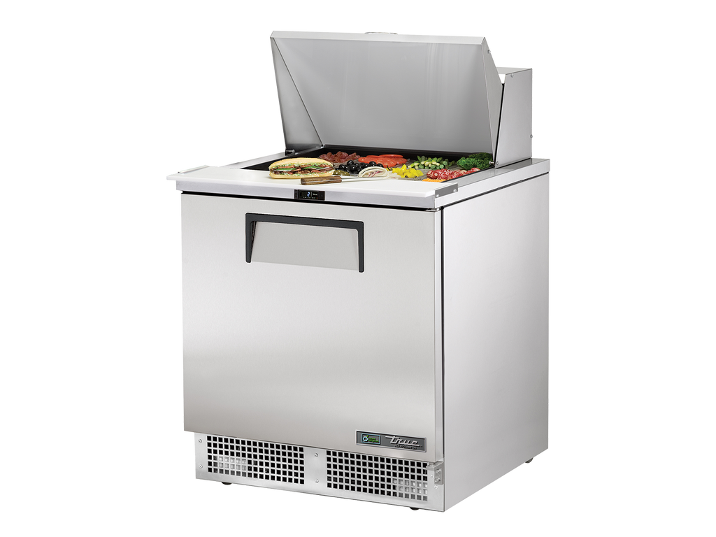 True Refrigeration TFP-32-12M-HC Prep Table Refrigerators | 12x 1/6 Top Pans | 1 Solid Swing Door | 314 Litres