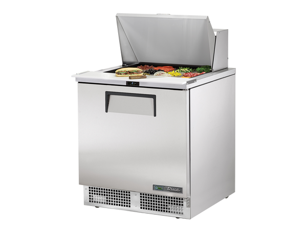True Refrigeration TFP-32-12M-HC Prep Table Refrigerators | 12x 1/6 Top Pans | 1 Solid Swing Door | 314 Litres