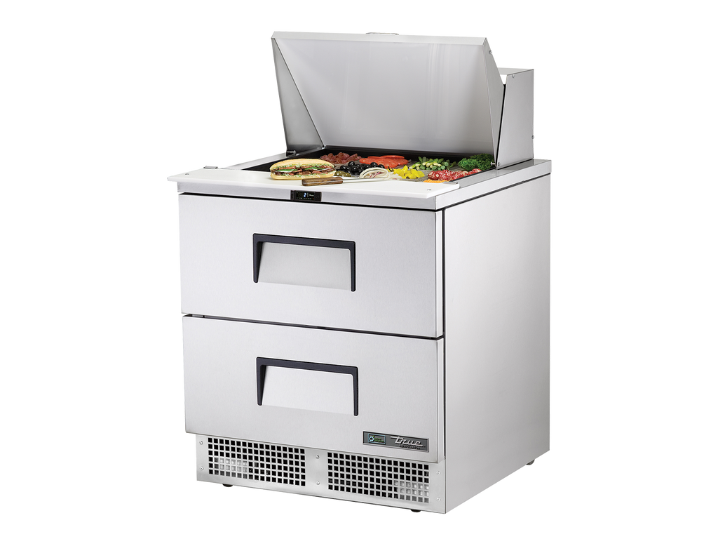 True Refrigeration TFP-32-12M-D-2-HC Prep Table Refrigerators | 12x 1/6 Top Pans | 2 Drawers | 314 Litres