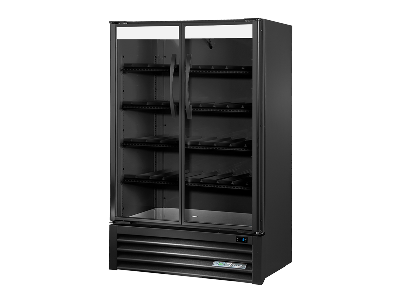 True Refrigeration TVM-36SL-HC~VM03 Visual Retail Merchandiser Refrigerator | 2 Glass Swing Doors | Reduced Height | 281 Litres