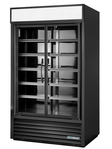 True Refrigeration TVM-48-HC~VM01 Visual Retail Merchandiser Refrigerator | 2 Glass Swing Doors | 670 Litres