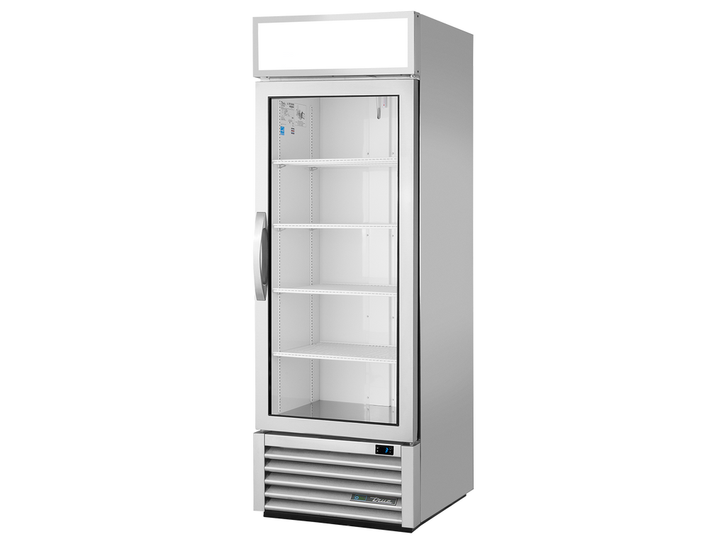 True Refrigeration GDM-23-HC~FGD01 Upright Retail Merchandiser Refrigerator | 1 Full Glass Swing Door | 445 Litres | Stainless Steel