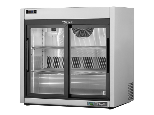 True Refrigeration TSD-09G-HC-LD Counter-Top Retail Merchandiser Refrigerator | 2 Glass Slide Doors | 140 Litres