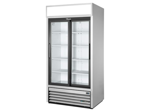True Refrigeration GDM-33-HC-LD Upright Retail Merchandiser Refrigerator | 2 Full Glass Slide Doors | 636 Litres
